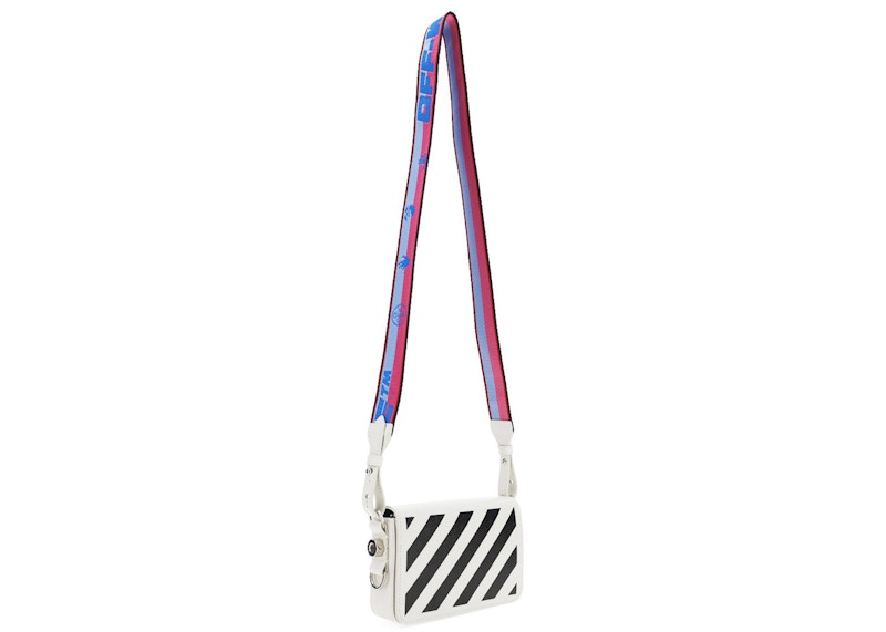 Off white mini best sale diagonal stripes leather bag