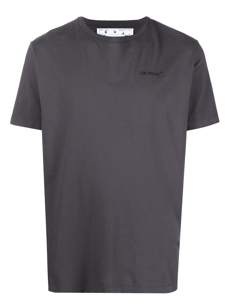 OFFWHITE Diagonal Stripes TShirt Dark Grey/Black Men's SS22 US