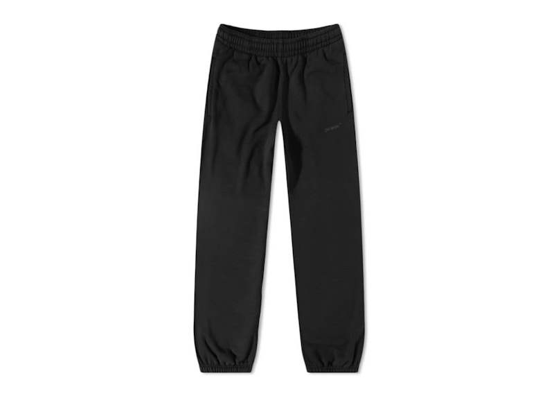 OFF-WHITE Diagonal Tab Slim Sweatpants Black/Black Men's - US