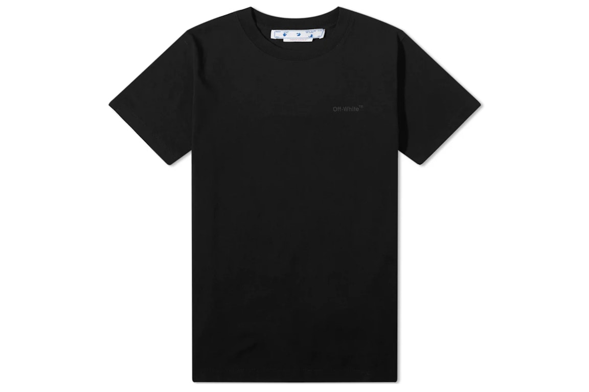 Pre-owned Off-white Diagonal Tab Slim T-shirt Black