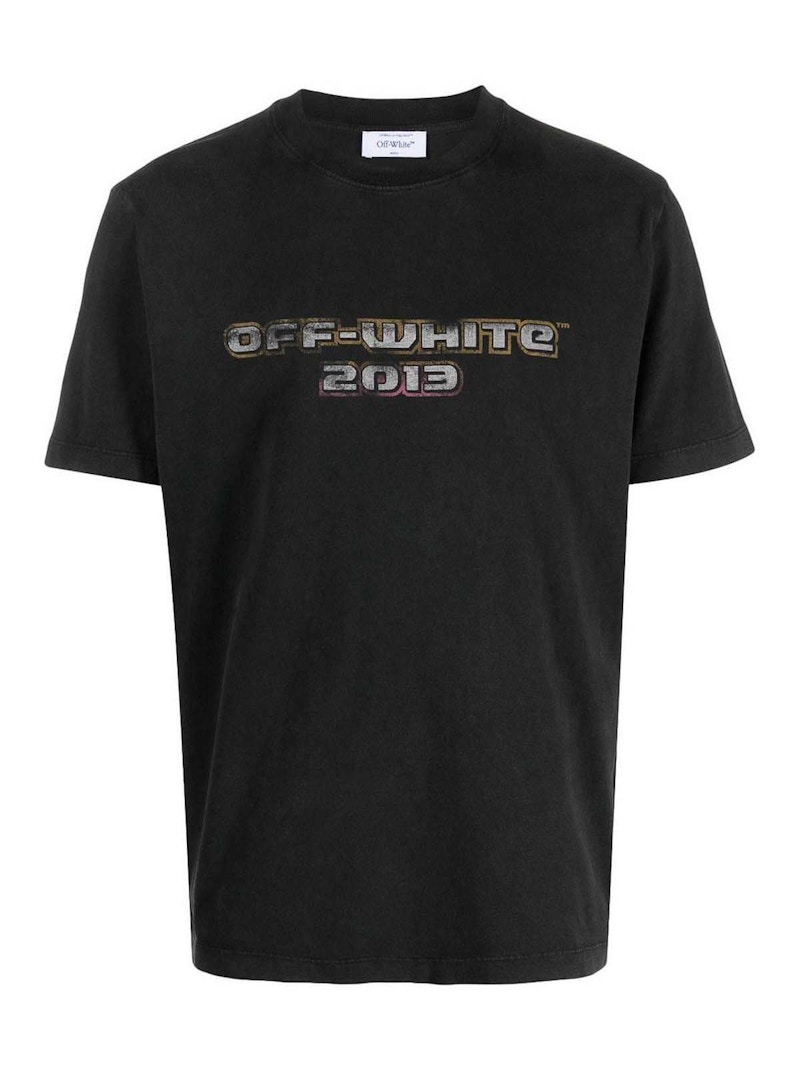 Pre-owned Off-white Men's Offwhite Digit Bacchus Slim Short Sleeve T-shirt In Black