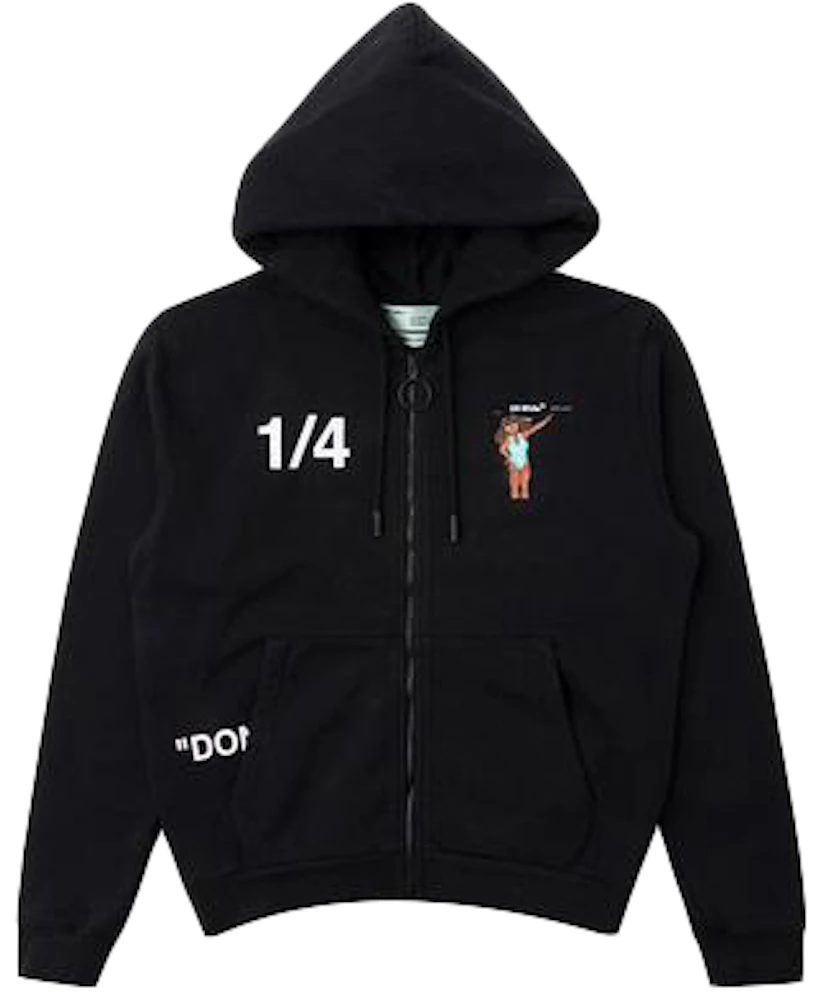 OFF-WHITE Dondi White Woman Zip Up Hoodie Black/Multicolor Men's - SS19 ...
