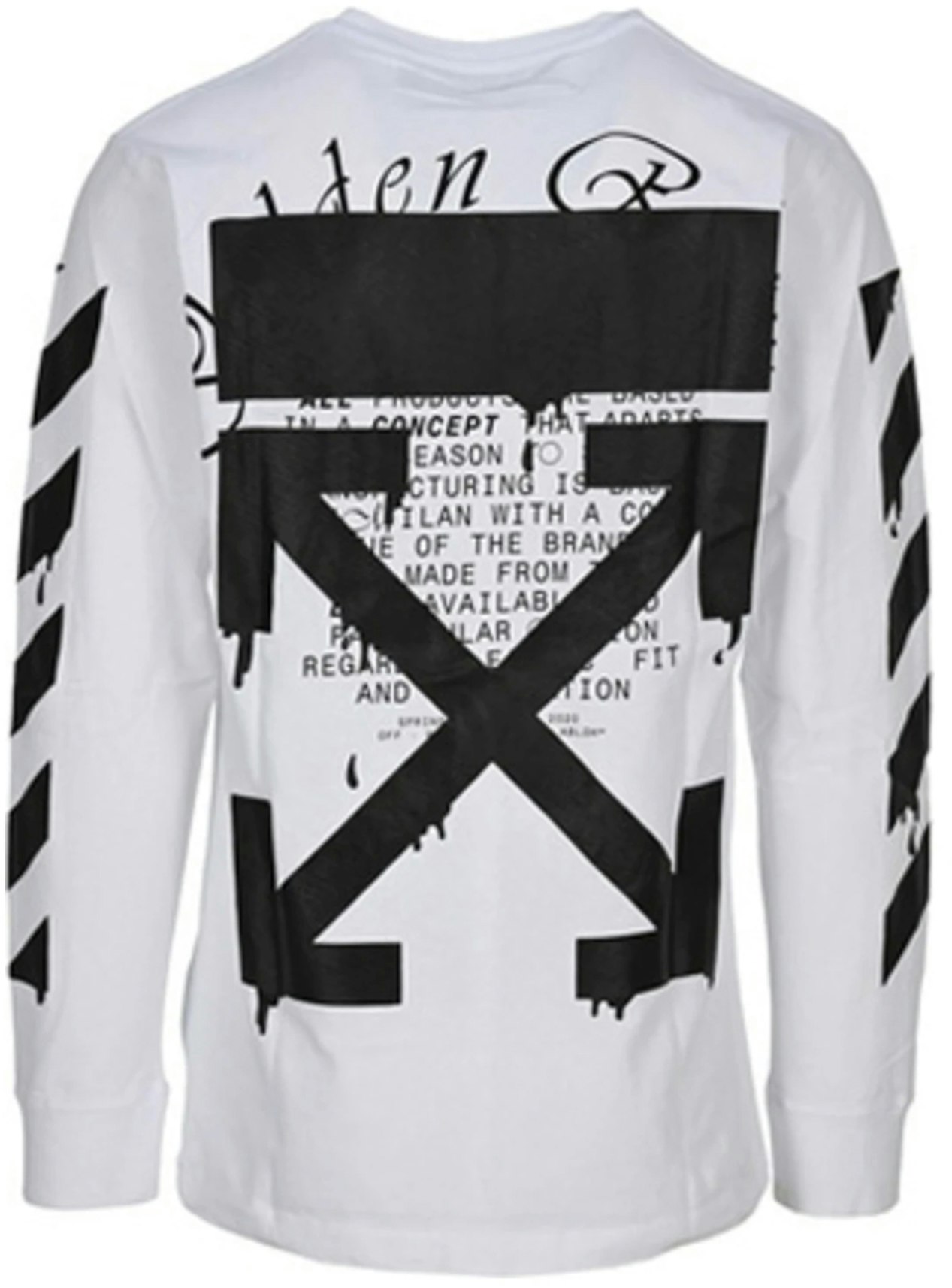 Off-White Dripping Print Cotton T-Shirt White - SS21 US