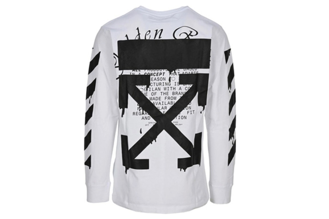 Pre-owned Off-white Dripping Arrows Print Cotton T-shirt White