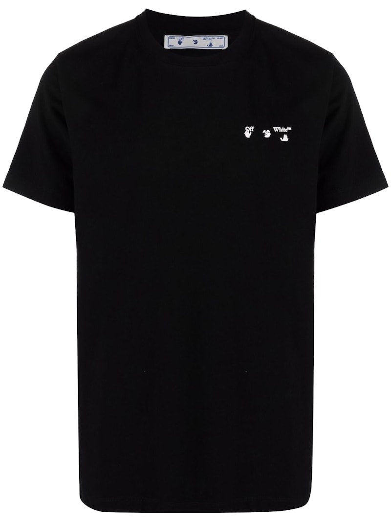OFF-WHITE Drowning Man Logo Print Slim Fit T-Shirt Black