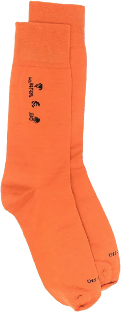 OFF-WHITE Drowning Man Logo Socks Orange Black - FW21 Men's - US