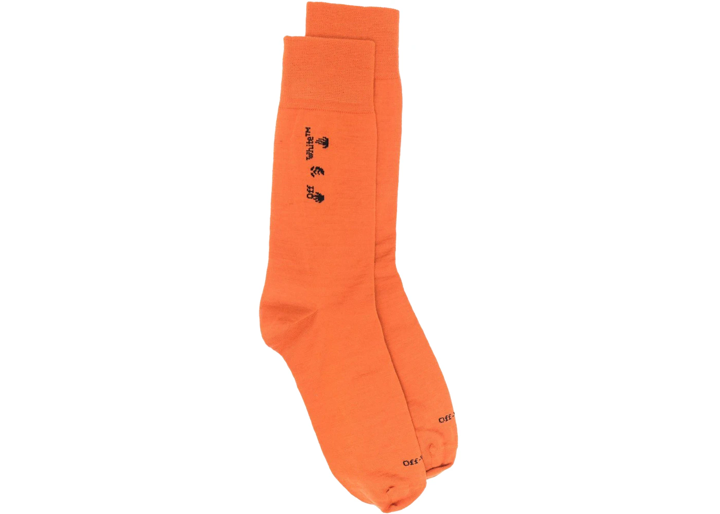 OFF-WHITE Drowning Man Logo Socks Orange Black Men's - FW21 - US