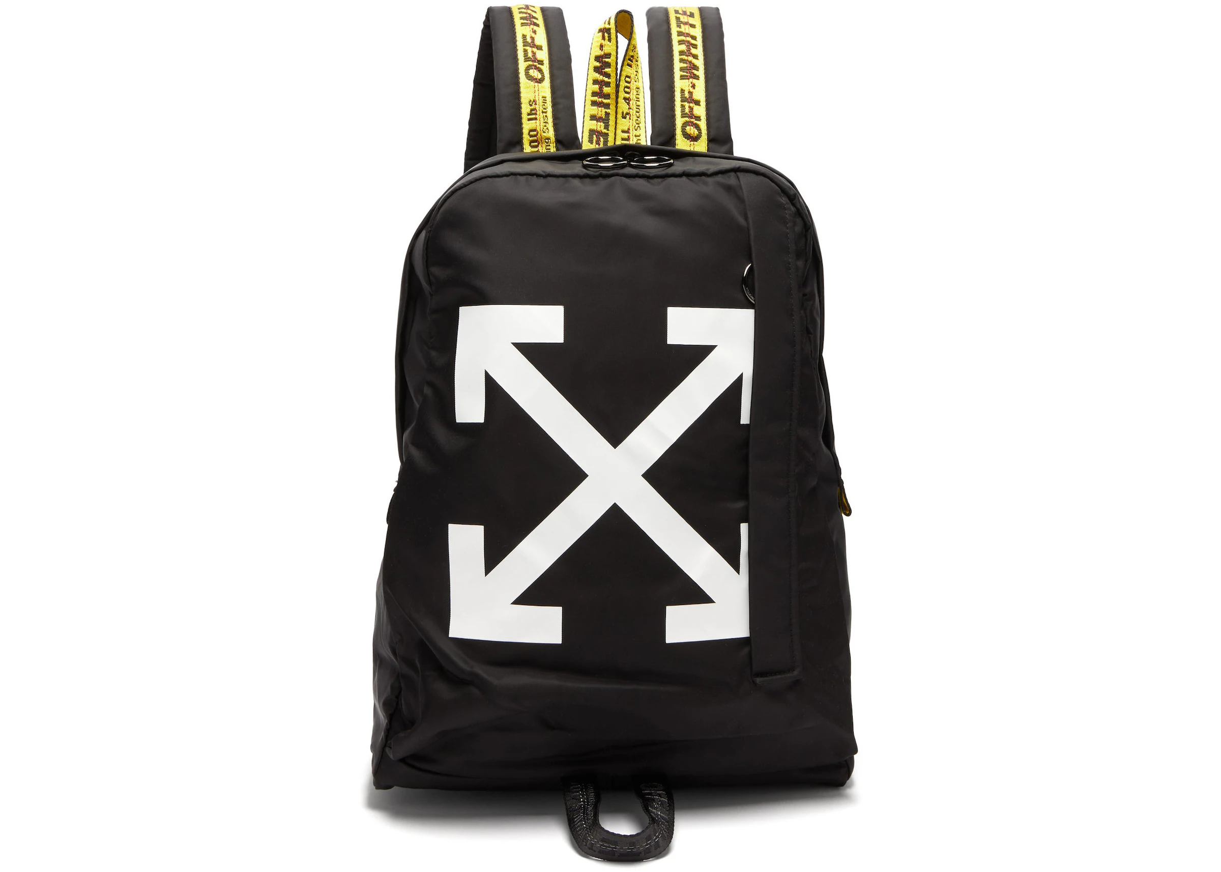 Sidewalk dishonest Explosives OFF-WHITE Easy Backpack Black White Yellow in Polymide with Gunmetal - US