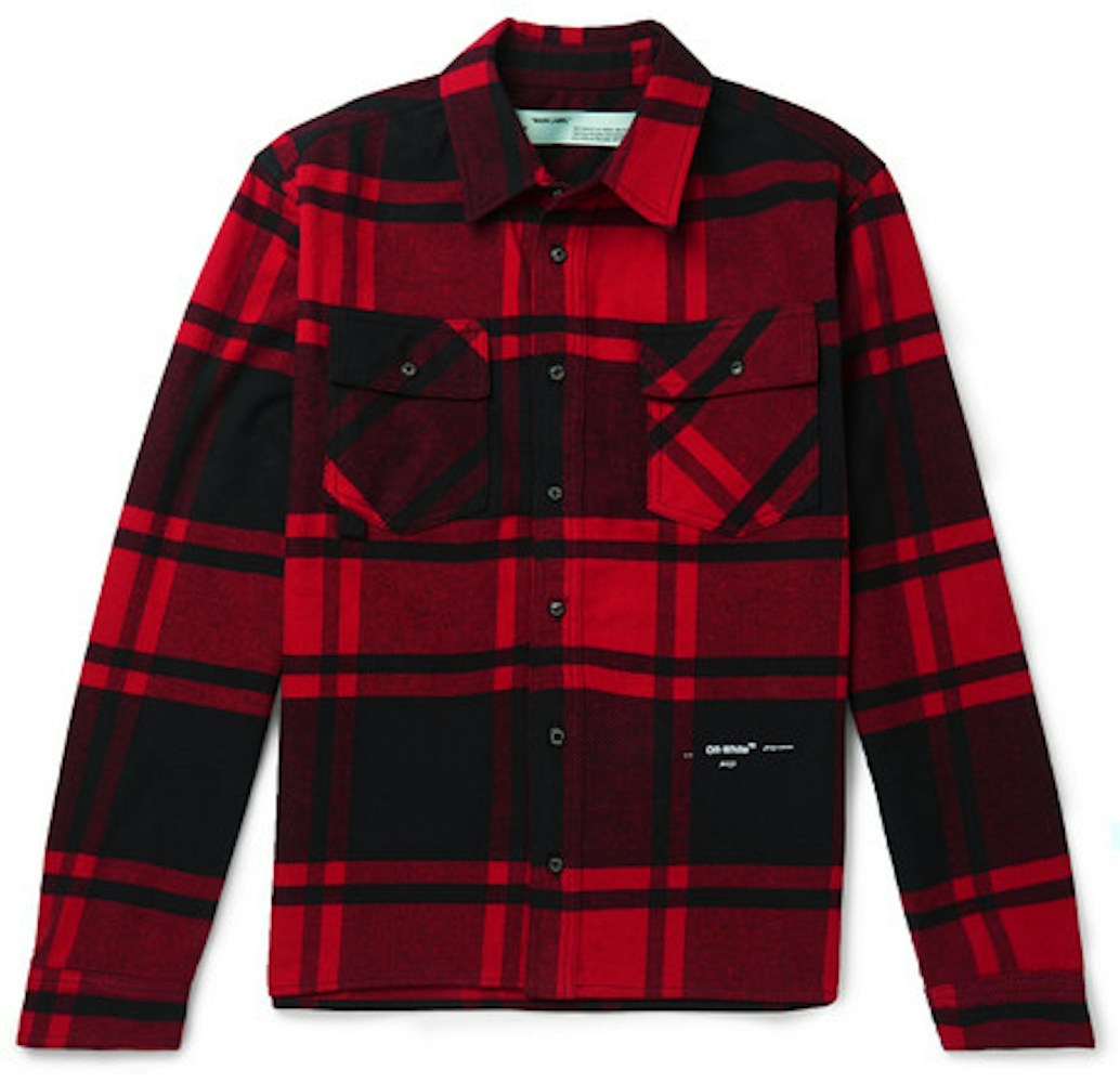 OFF-WHITE Embellished Checkered Flannel Black/Red/White -