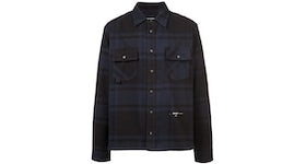 OFF-WHITE Embellished Checkered Flannel Shirt Blue/Black