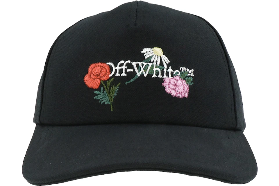 Off-White Embroidered Canvas Baseball Cap Black