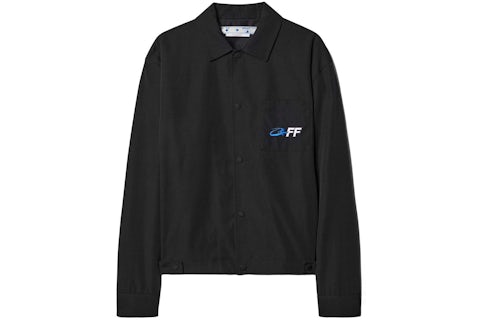 OFF-WHITE Exact Opp-Print Shirt Jacket Black Men's GB