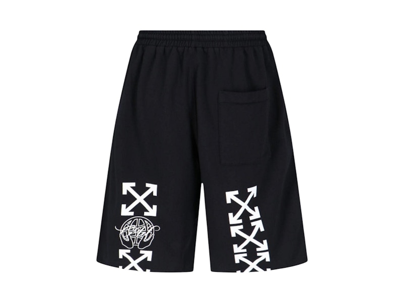 【Off-White】Pixel Skate Sweat Shorts/追跡+関税+全国送料込み OFF-WHITE Exactly The Opposite Arrow Skate Sweatshorts Black