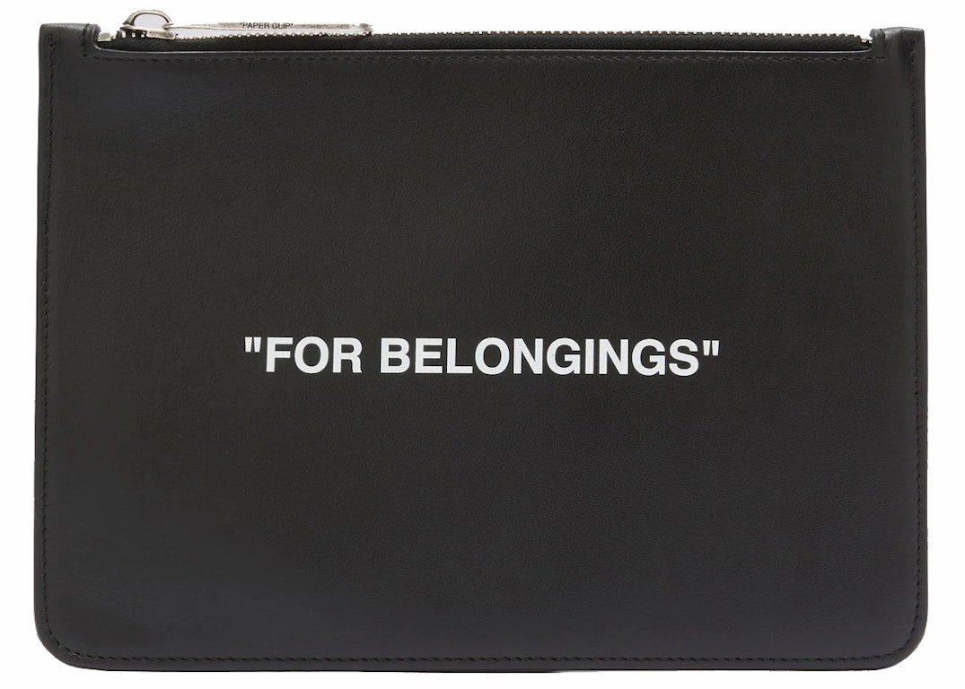 Pre-owned Off-white "for Belongings" Pouch Black
