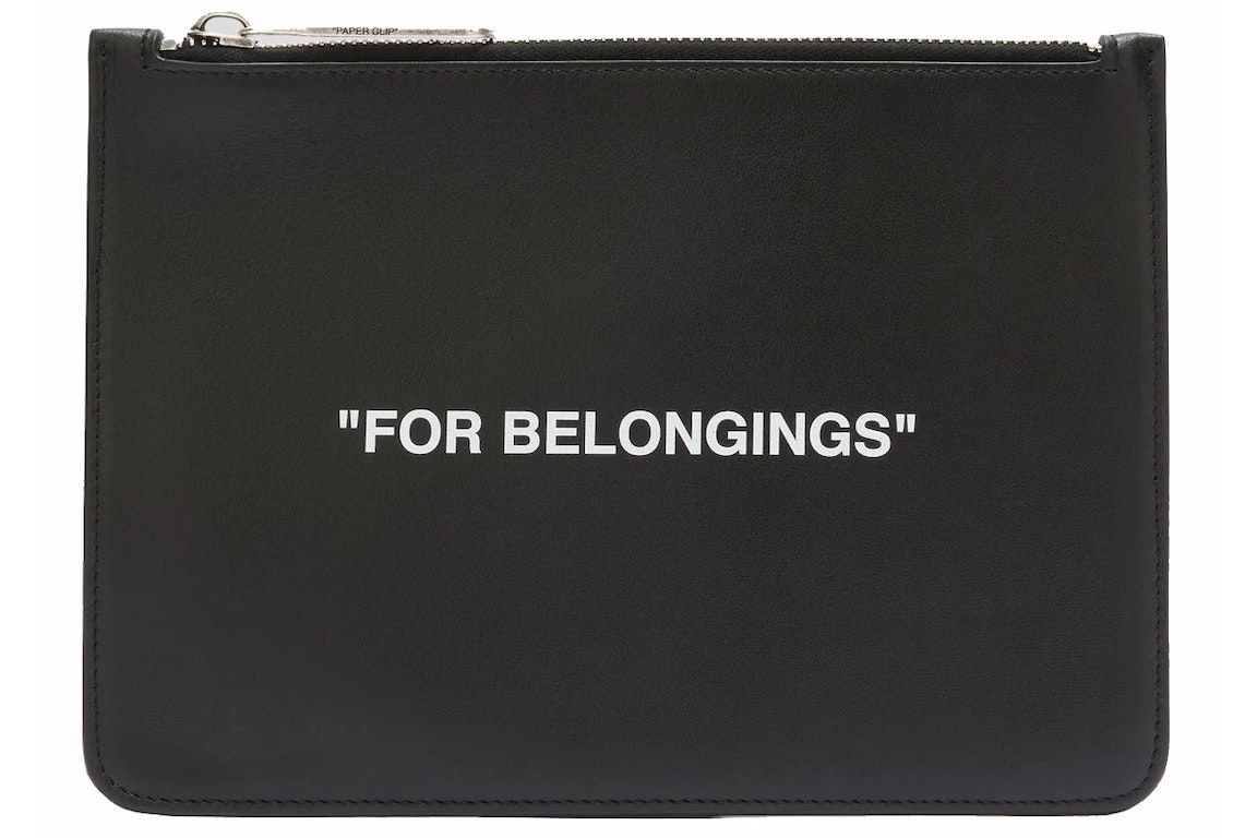 Pre-owned Off-white "for Belongings" Pouch Black