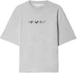 Off-White c/o Virgil Abloh Ssense Exclusive White Incomplete Spray Paint  T-shirt for Men