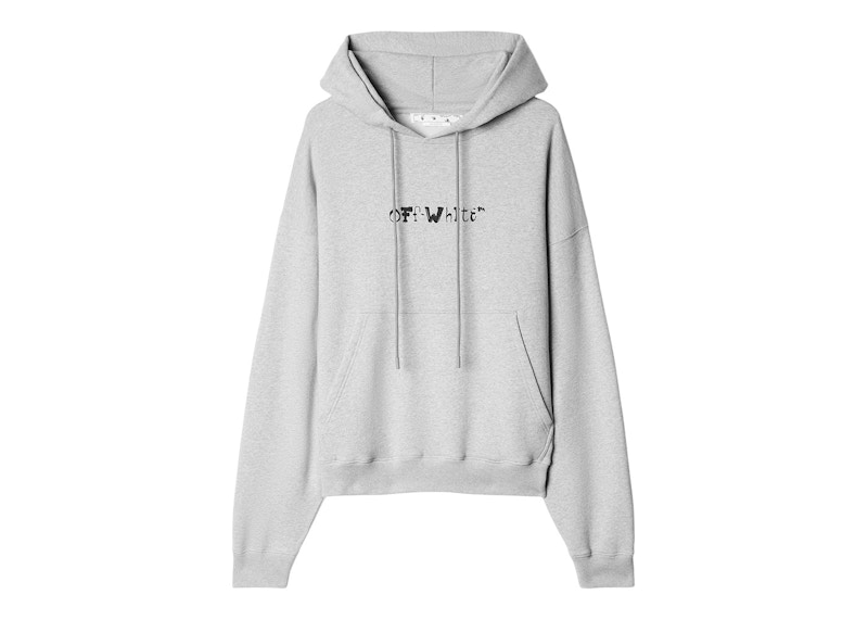 OFF WHITE Faces Skate Hoodie Grey Black Men s SS23 US