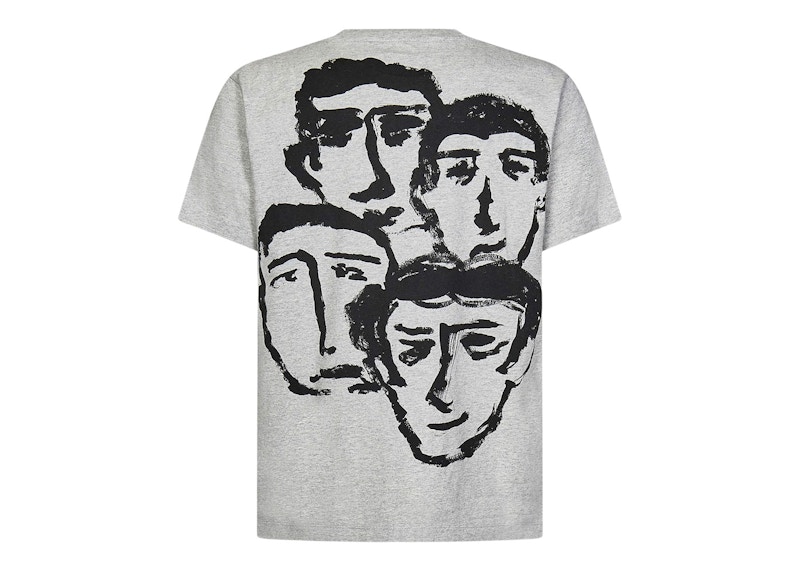 OFF-WHITE Faces Slim Fit Tee Grey