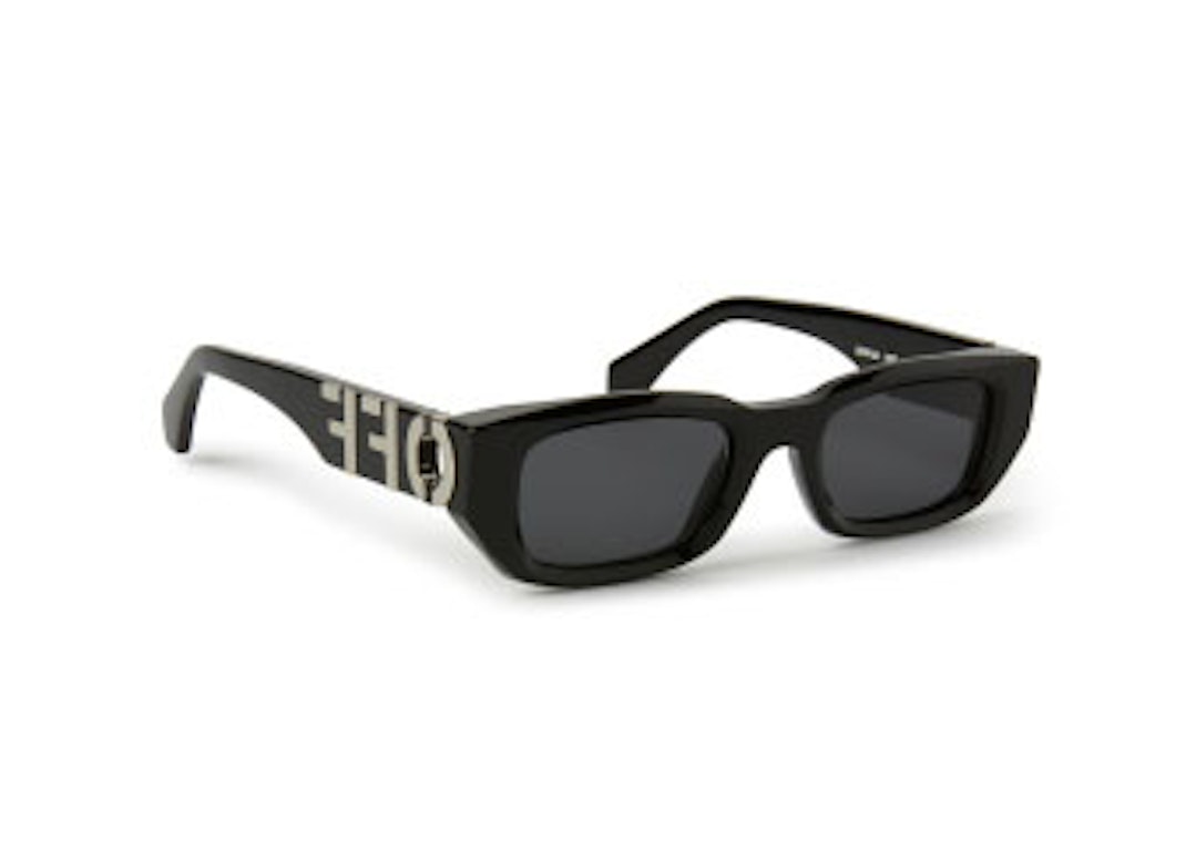 Pre-owned Off-white Fillmore Square Sunglasses Black/dark Grey (oeri124s24pla0011007-fr)