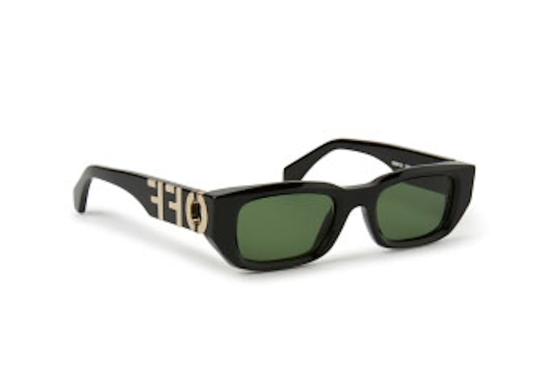 Pre-owned Off-white Fillmore Square Sunglasses Black/green (oeri124s24pla0011055-fr)