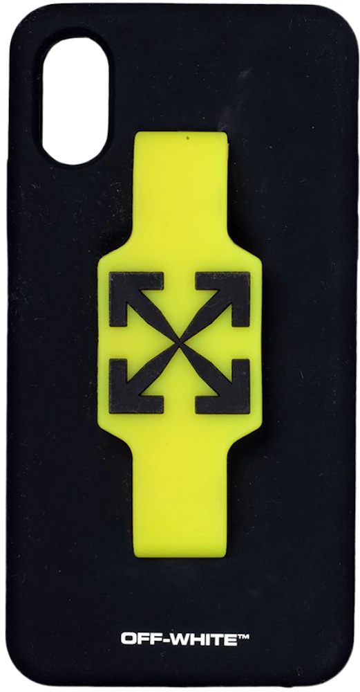 OFF-WHITE Finger Grip iPhone XS Max Case Black/Yellow - SS20 - US