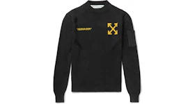OFF-WHITE Flamed Bart Knit Sweater Black
