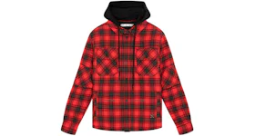 OFF-WHITE Flannel Hooded Jacket Red