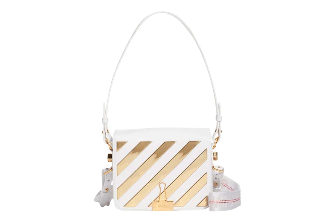 Pre-owned Off-white Flap Bag White/gold