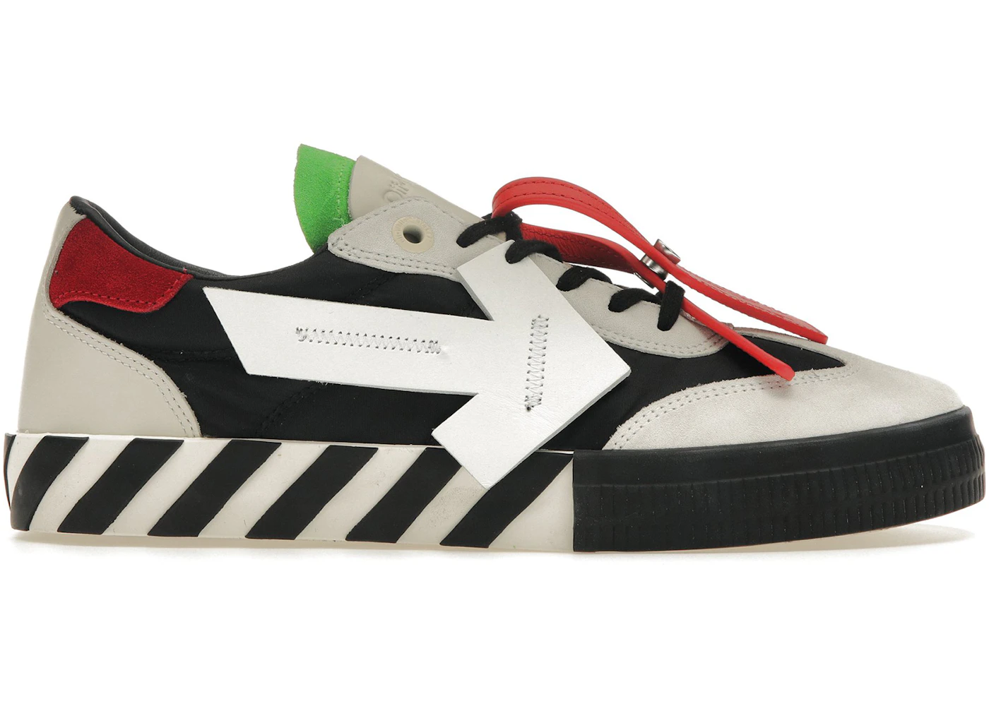 OFF-WHITE Floating Arrow Vulcanized Low Black Green Red Men's - OMIA232S23LEA0010301 - US