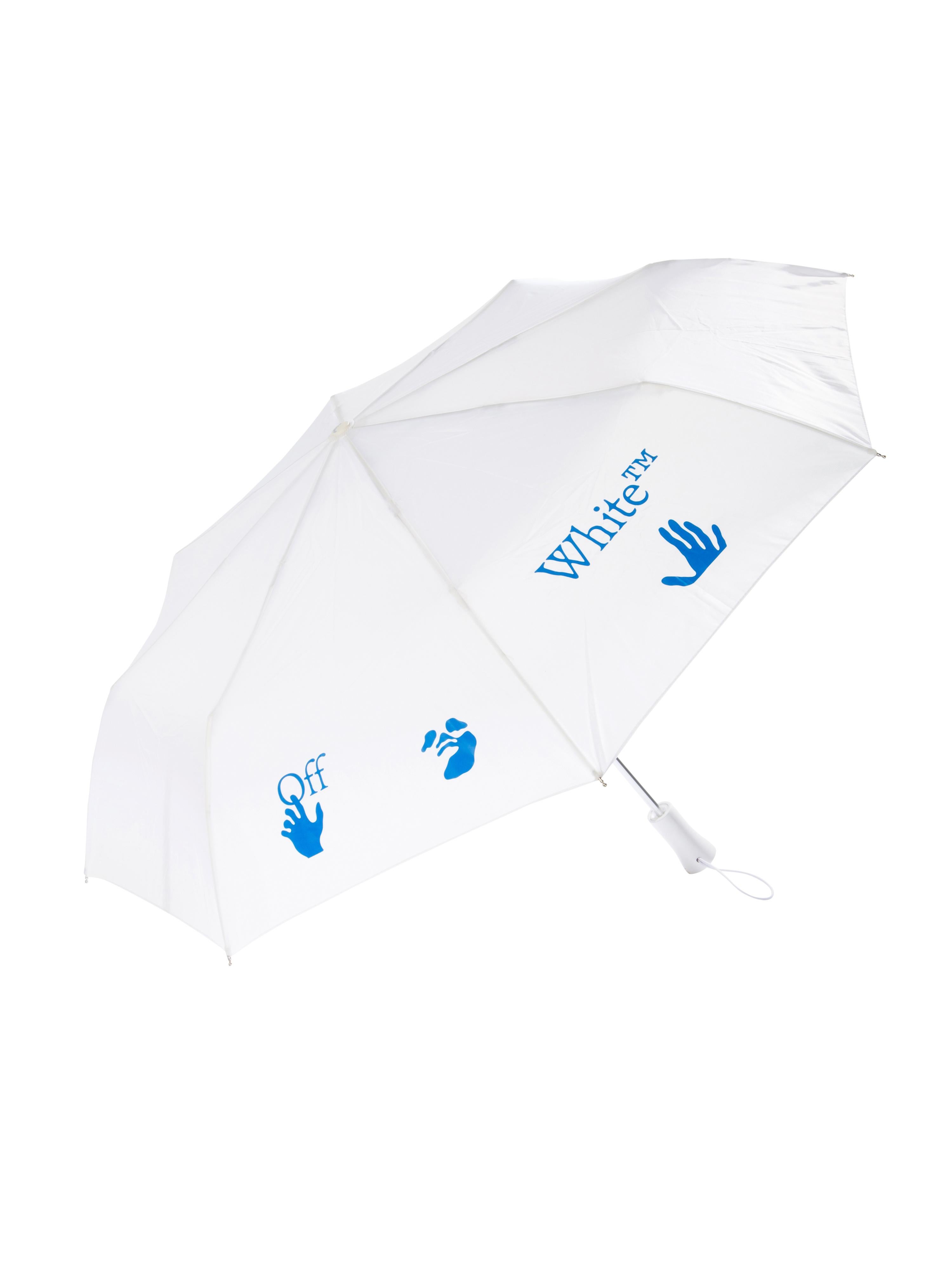 OFF-WHITE Foldable Umbrella White/Blue - FW20 - US