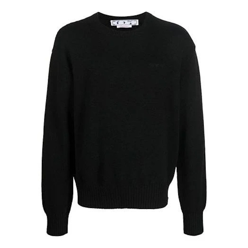 OFF-WHITE For All Knit Wool Crewneck Black
