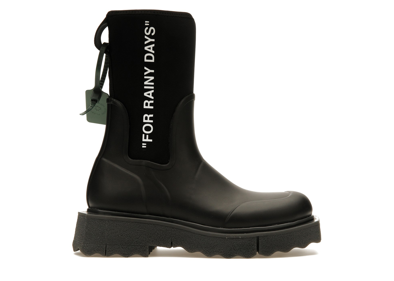 OFF-WHITE For Rainy Days Rain Boot Black (Women's) - OWIE016F22MAT0011001 -  US