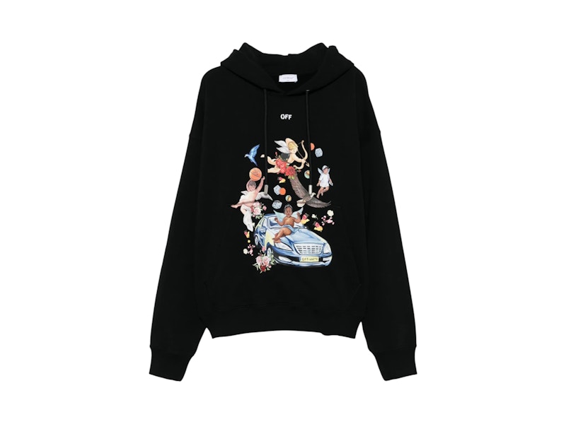 OFF-WHITE オフホワイト グラフィックパーカー FRESCO CAR SKATE OFF-WHITE Fresco Car Skate Hoodie Black/White Men's - US