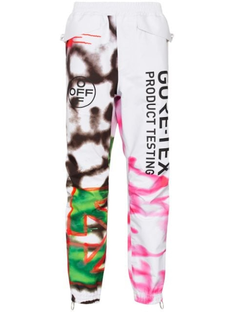 OFF-WHITE Goretex Graffiti Pants White/Multi Men's - FW19 - US