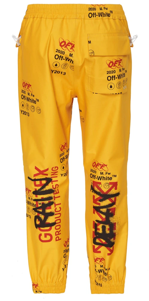 OFF-WHITE Goretex Graffiti Pants Yellow/Multicolor Men's - FW19 - US