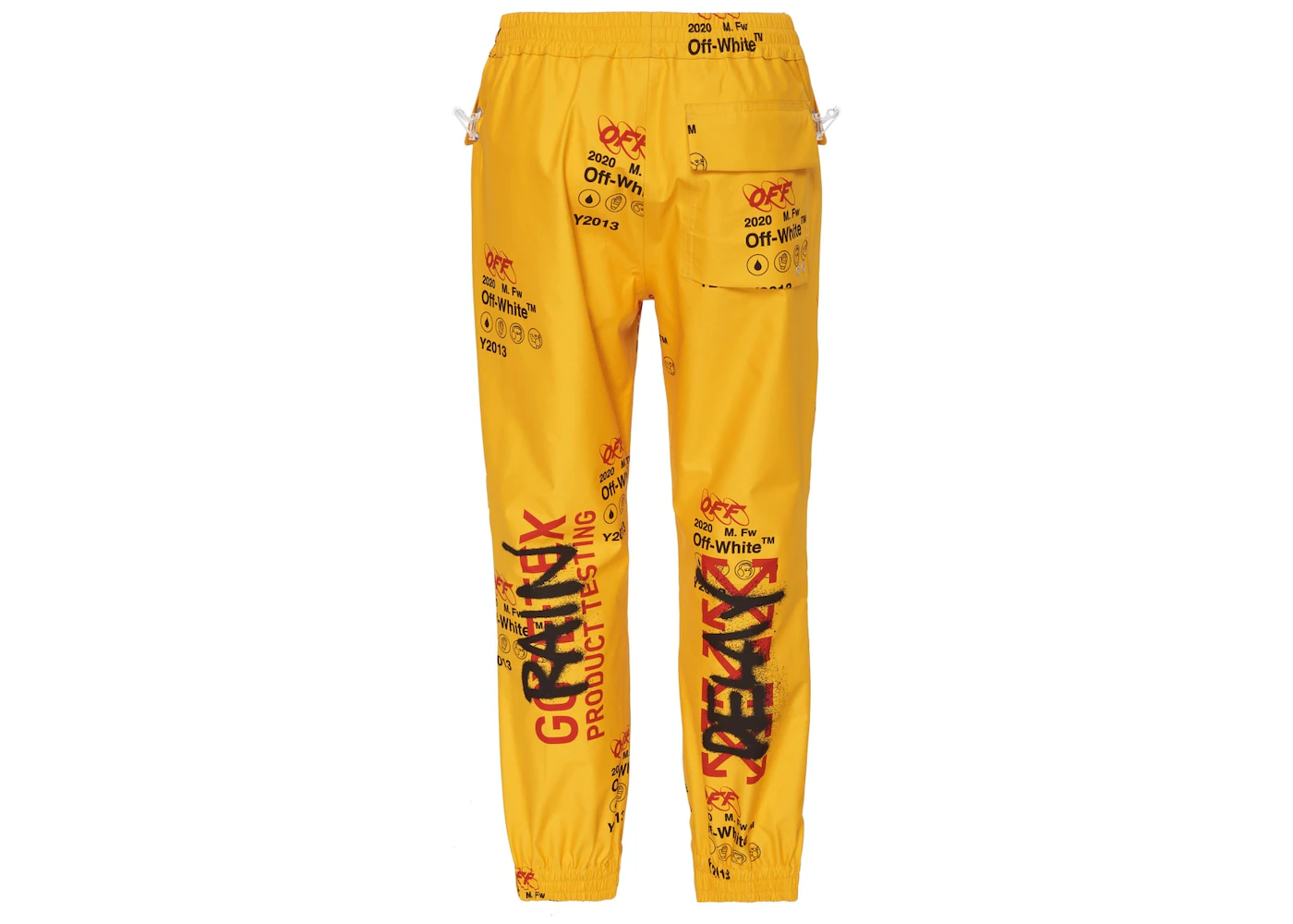 OFF-WHITE Goretex Graffiti Pants Yellow/Multicolor Men's - FW19 - US