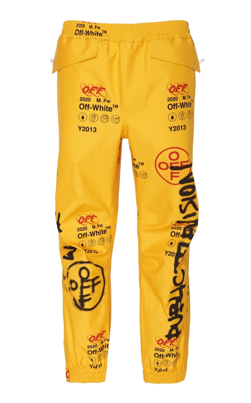 OFF-WHITE Goretex Graffiti Pants Yellow/Multicolor - FW19 Men's - US