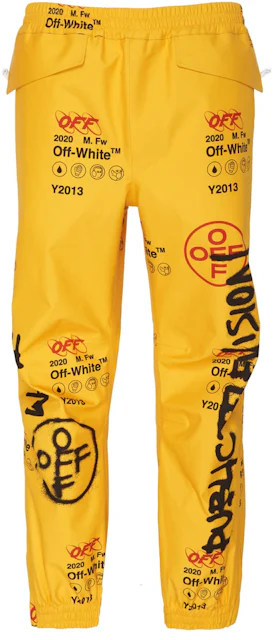 OFF-WHITE Goretex Graffiti Pants Yellow/Multicolor - FW19 Men's - US