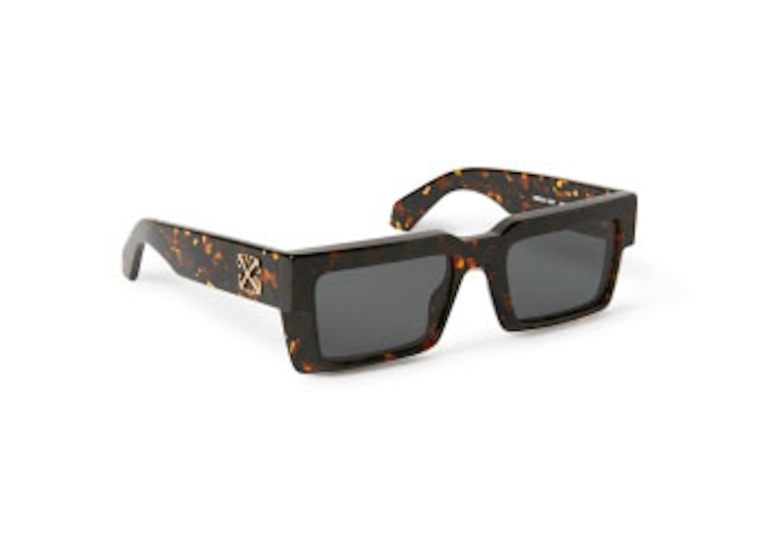 Pre-owned Off-white Greeley Square Sunglasses Havana/dark Grey (oeri115s24pla0016007-fr)