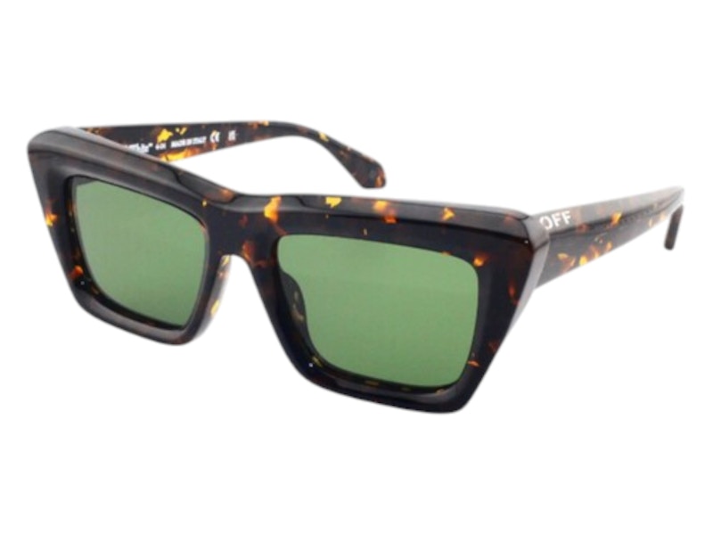 Pre-owned Off-white Offwhite Hampton Sunglasses In Havana Green (oeri13lf24pla0016055/fr)