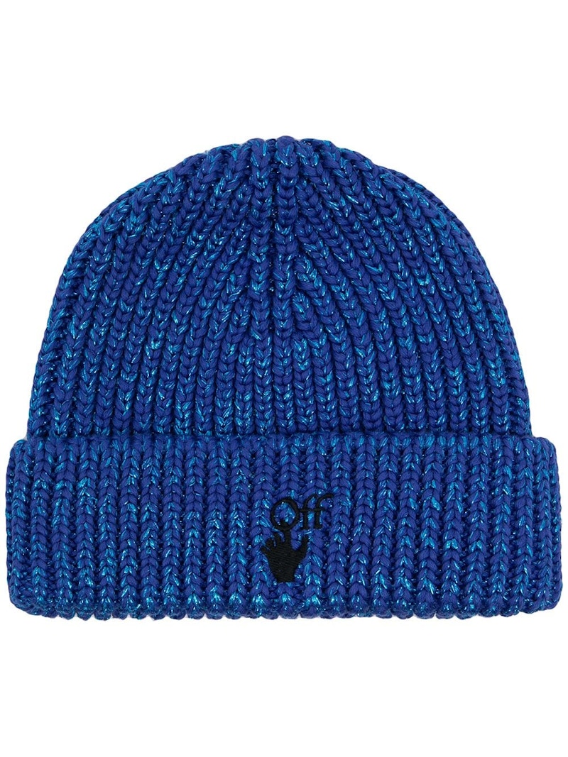 Off white cheap beanie blue