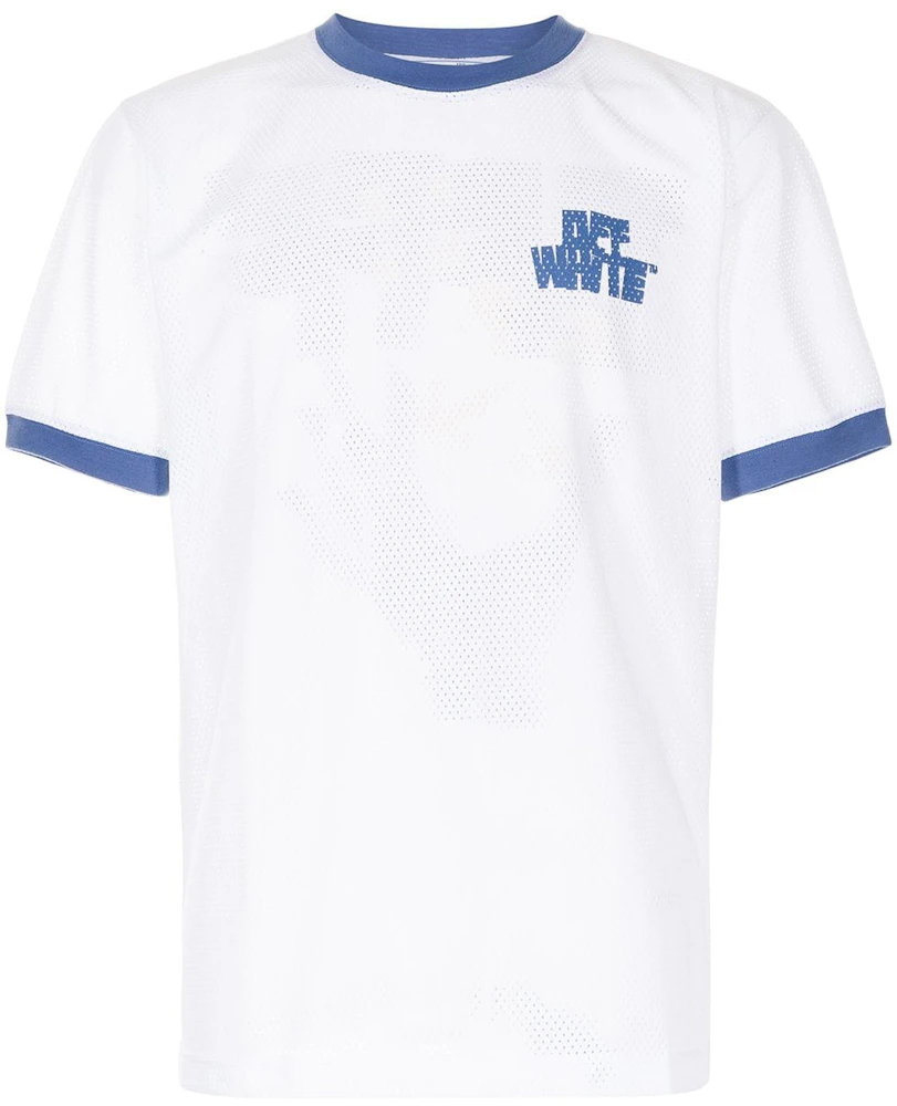 OFF-WHITE Hand Offf Blue Trim Jersey White Men's - SS21 - US