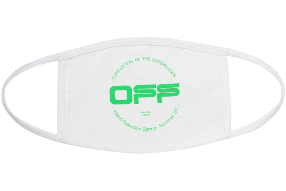 OFF-WHITE Harry The Bunny Face Mask White/Brilliant Green