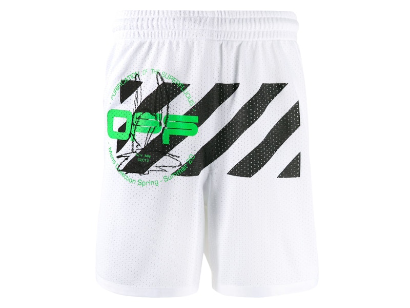 off white harry the bunny mesh shorts