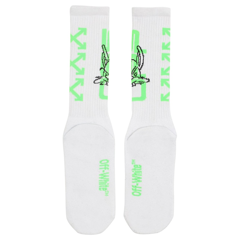 OFF-WHITE Harry The Bunny Socks White/Black/Green - SS20 - US