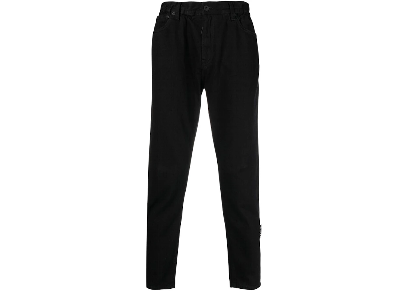 OFF-WHITE High Rise Cropped Straight Leg Jeans Black Men's - SS21 - US
