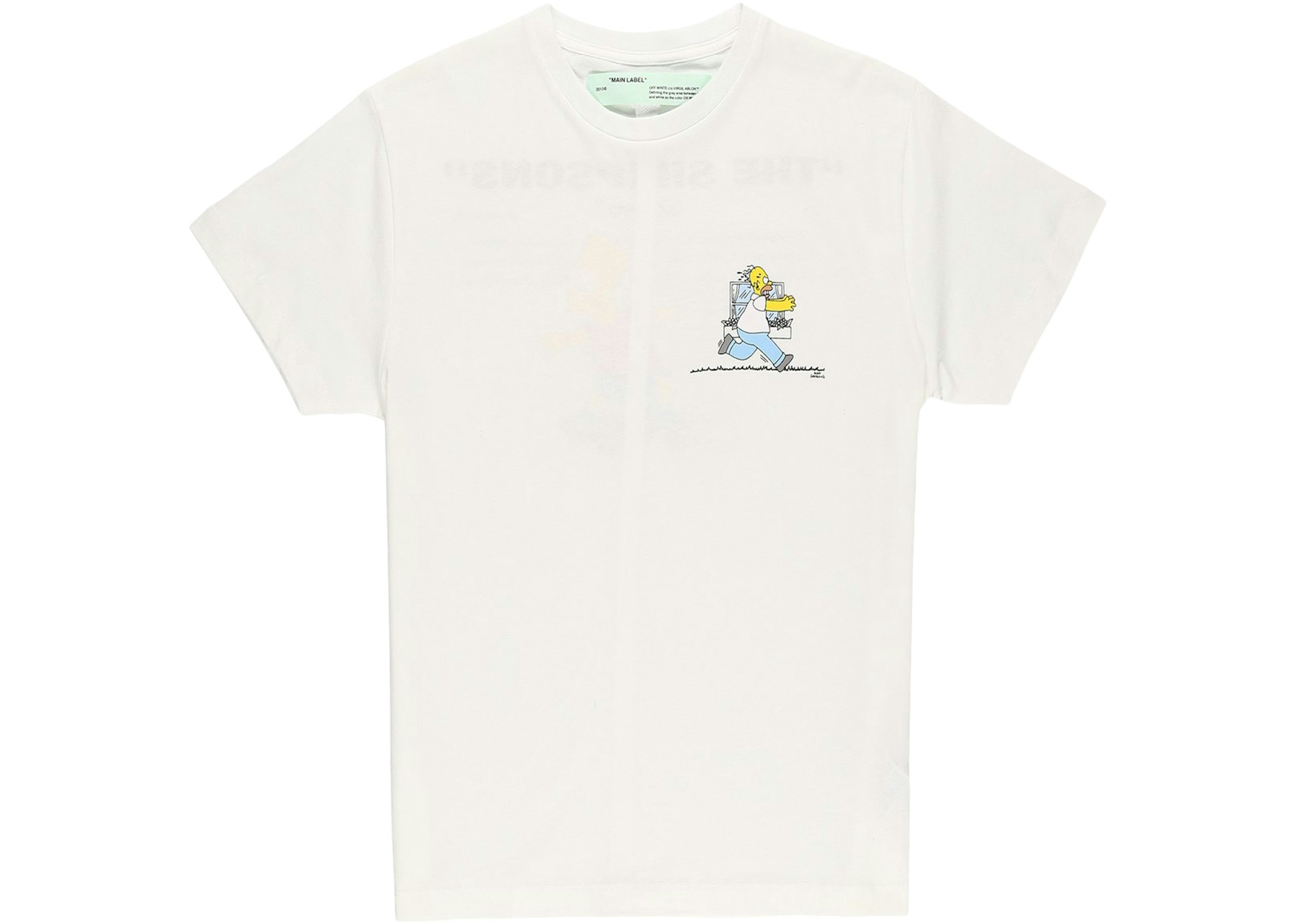 Isla de Alcatraz Fraternidad Omitido OFF-WHITE Homer and Bart Simpson T-Shirt White/Multicolor - SS19 - ES