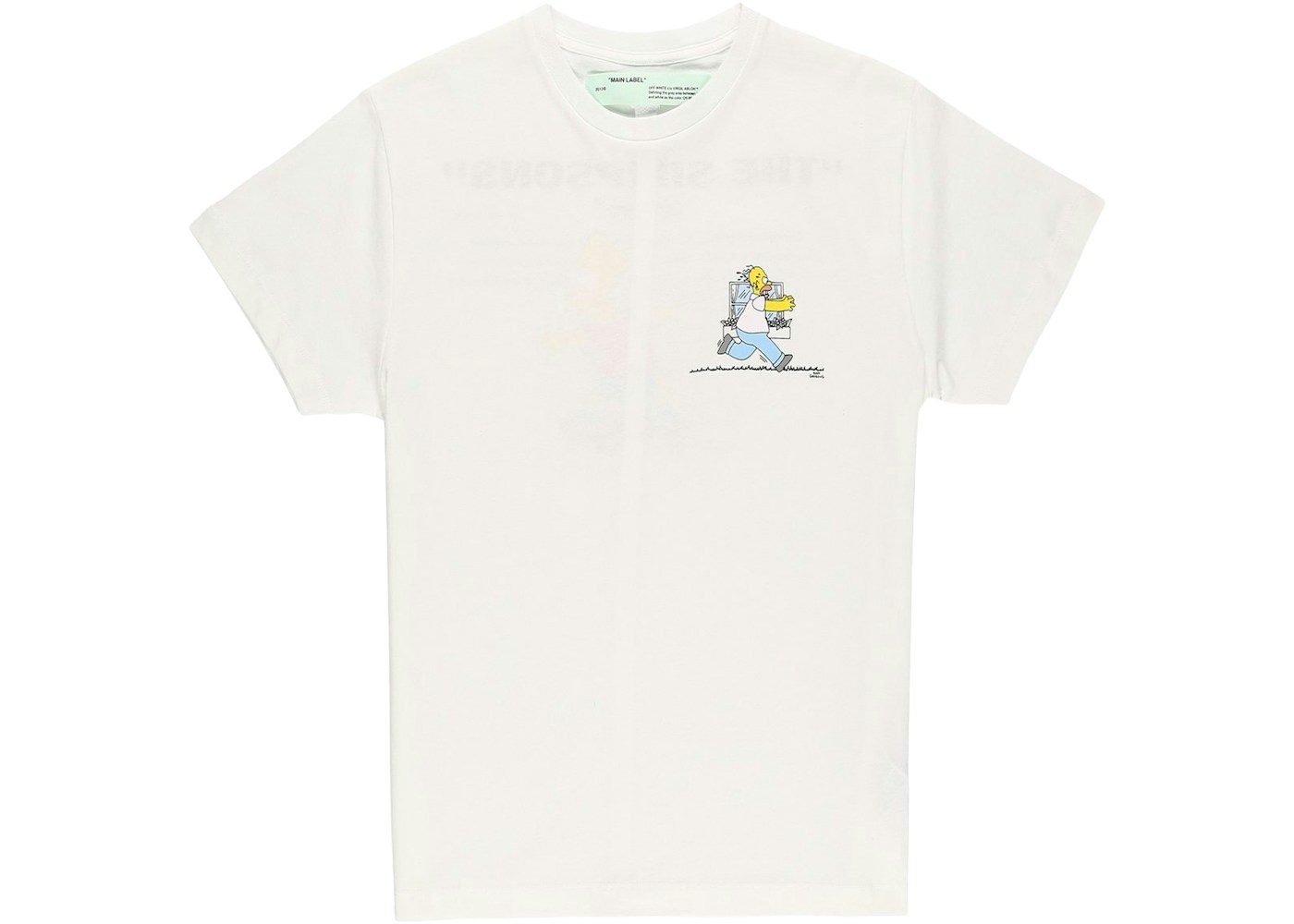 OFF-WHITE Homer and Bart Simpson T-Shirt White/Multicolor - SS19