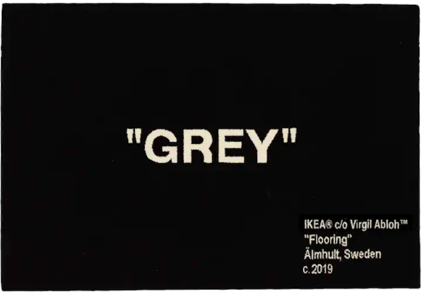 Abloh x IKEA "GREY" Rug CM Black -