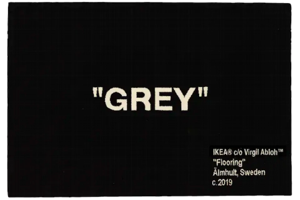Virgil Abloh x IKEA "GREY" Rug 195x133 CM Black